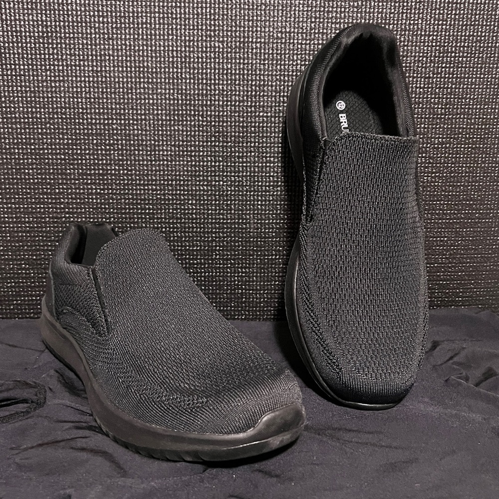 Bruno Marc Black Slip-On Loafers for Men